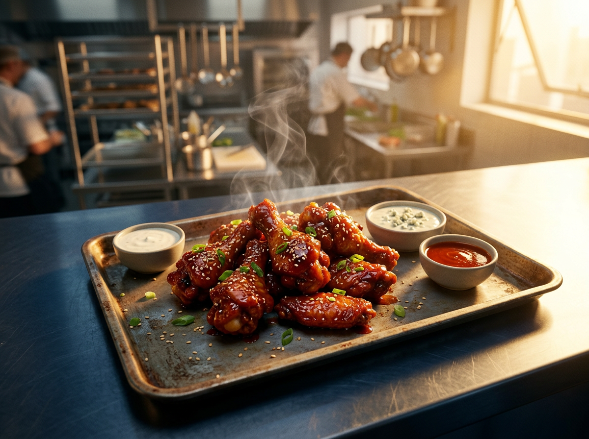 Fresh handcrafted Wing Zing chicken wings made with premium ingredients