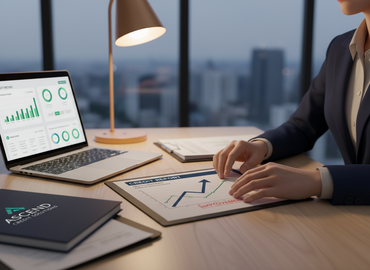 Credit repair and restoration services with improving credit score