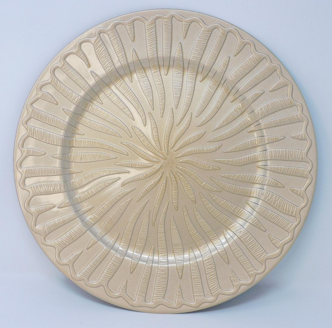 Charger Plate — Champagne with Design