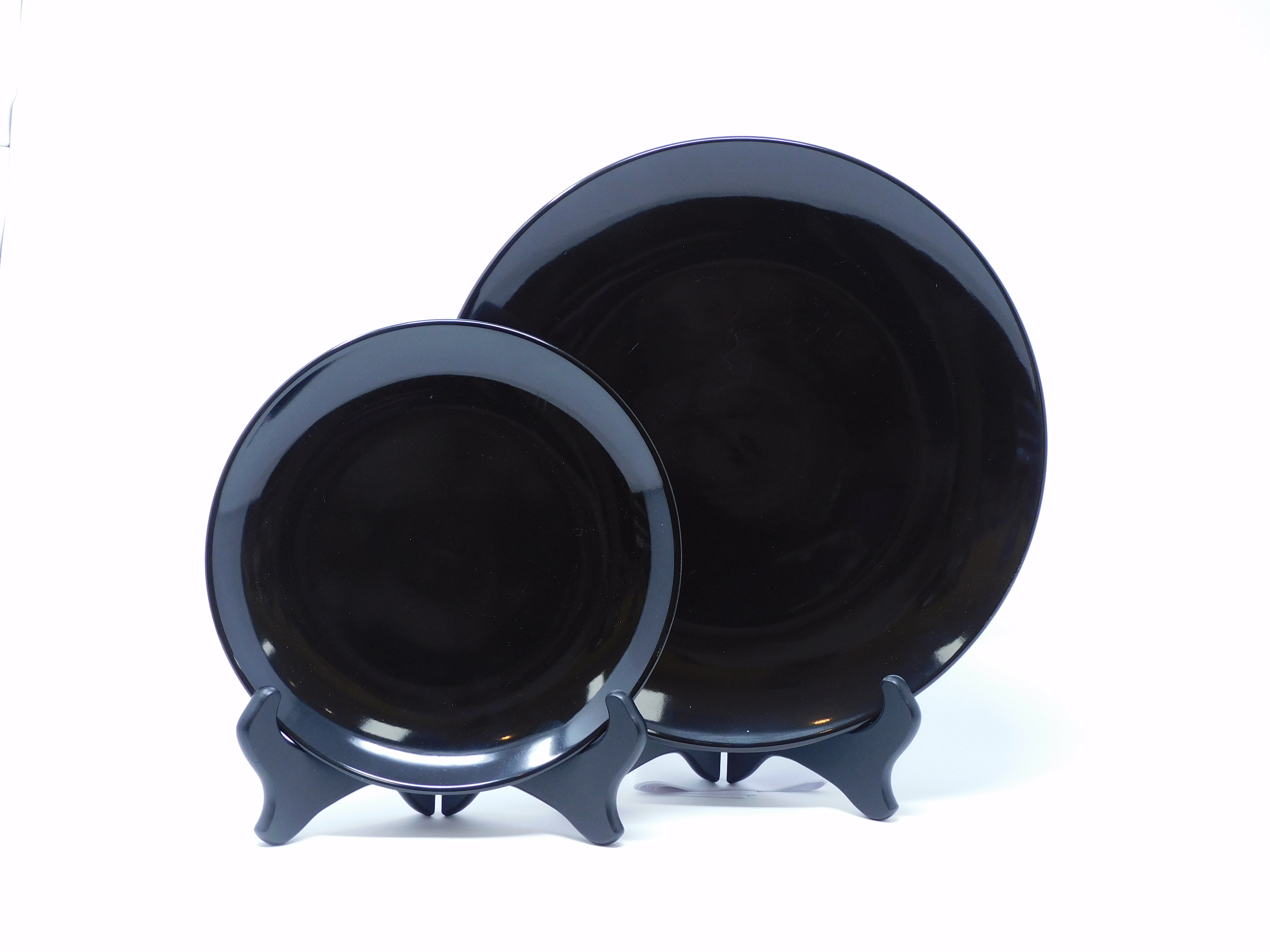 Black Ceramic Dinner Plate 10.5"