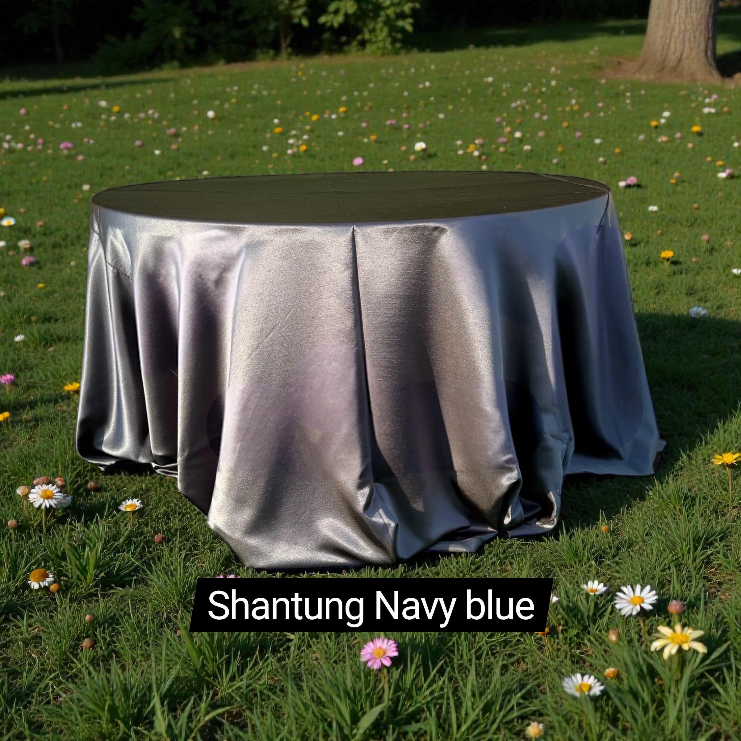 Round Shantung Tablecloth 132"