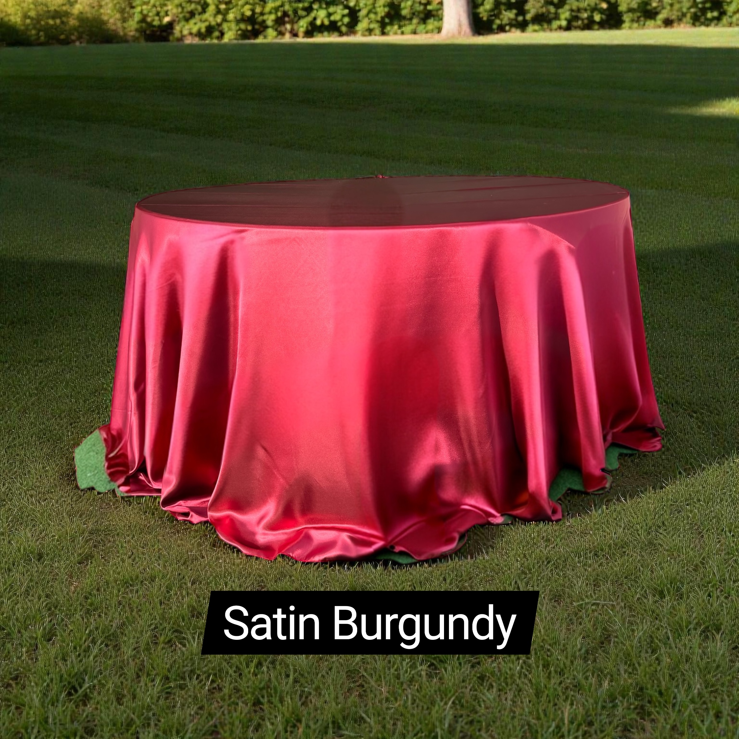 Round Satin Tablecloth 132"