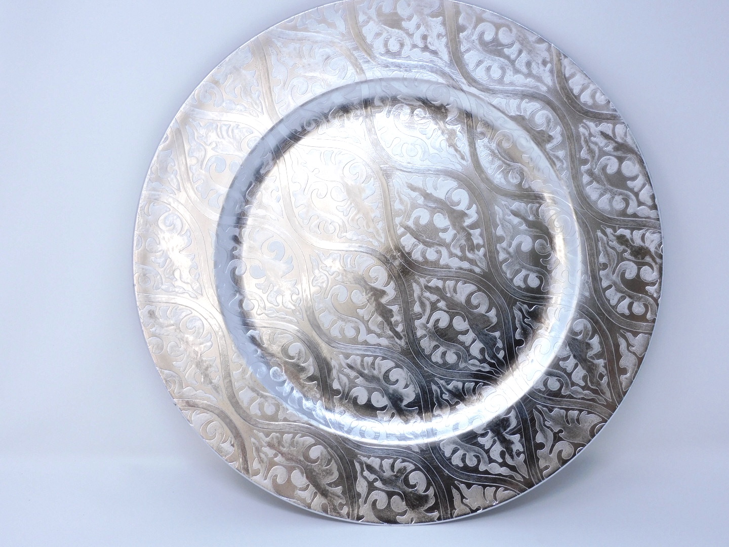 Silver Embossed Charger Plate