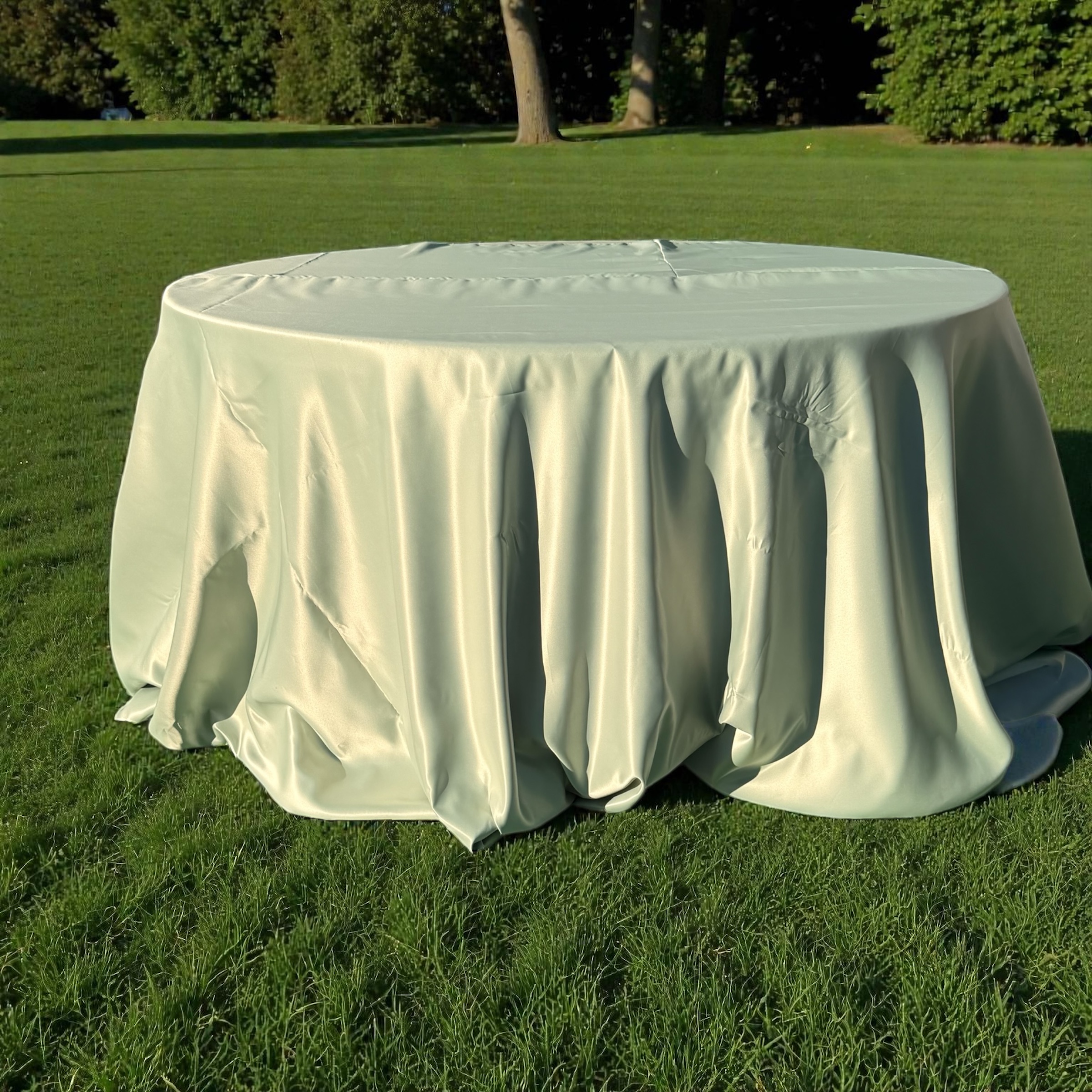Round Satin Tablecloth 108"