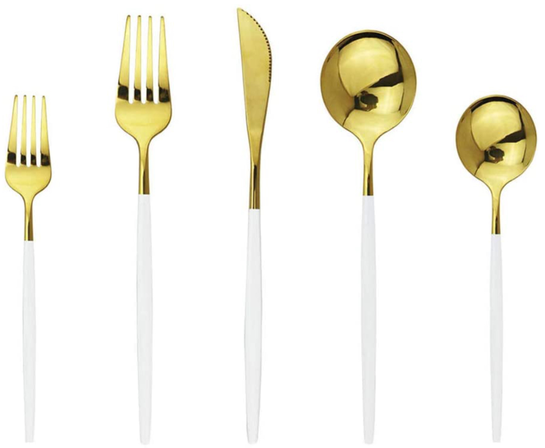 Flatware — Gold & White