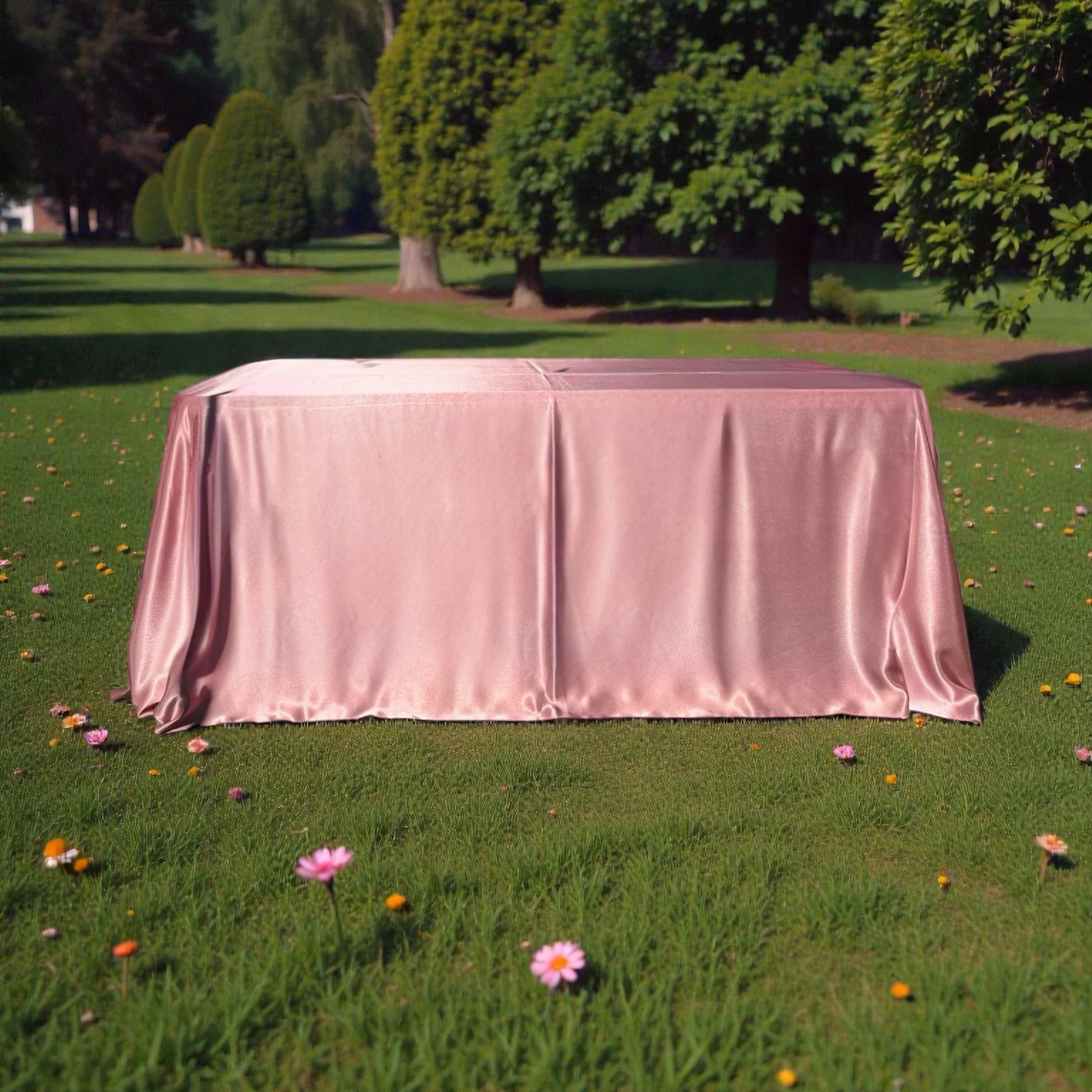Rectangular Satin Tablecloth 6ft