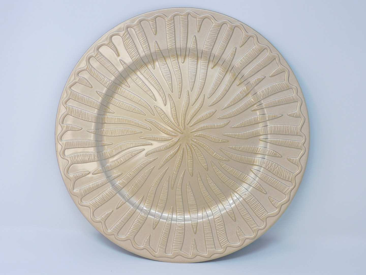 Charger Plate — Champagne with Design