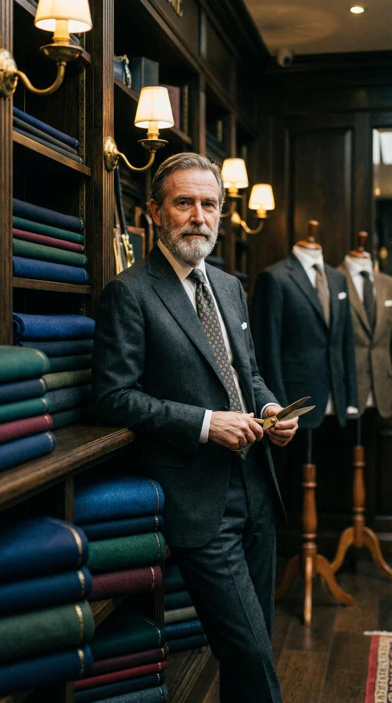 Distinguished gentleman in custom bespoke suit Houston BLU Fine Menswear