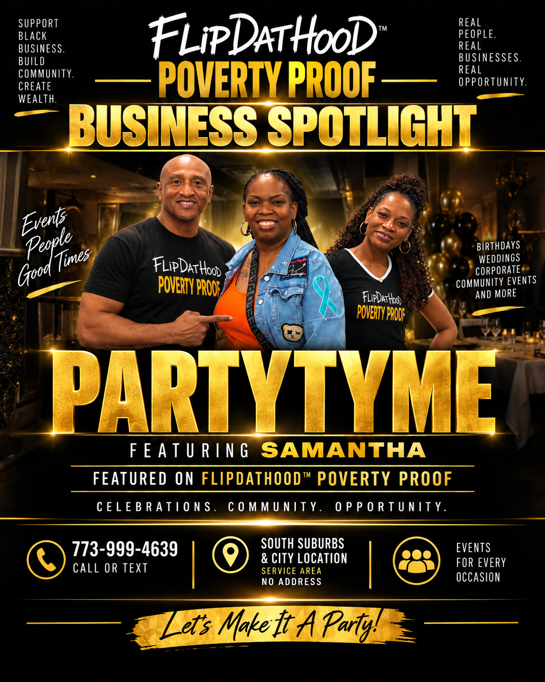 PartyTyme Business Spotlight — Featured on FlipDatHood™ Poverty Proof