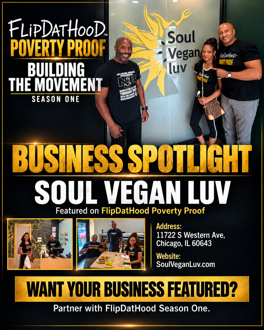 Soul Vegan Luv — Business Spotlight on FlipDatHood™ Poverty Proof