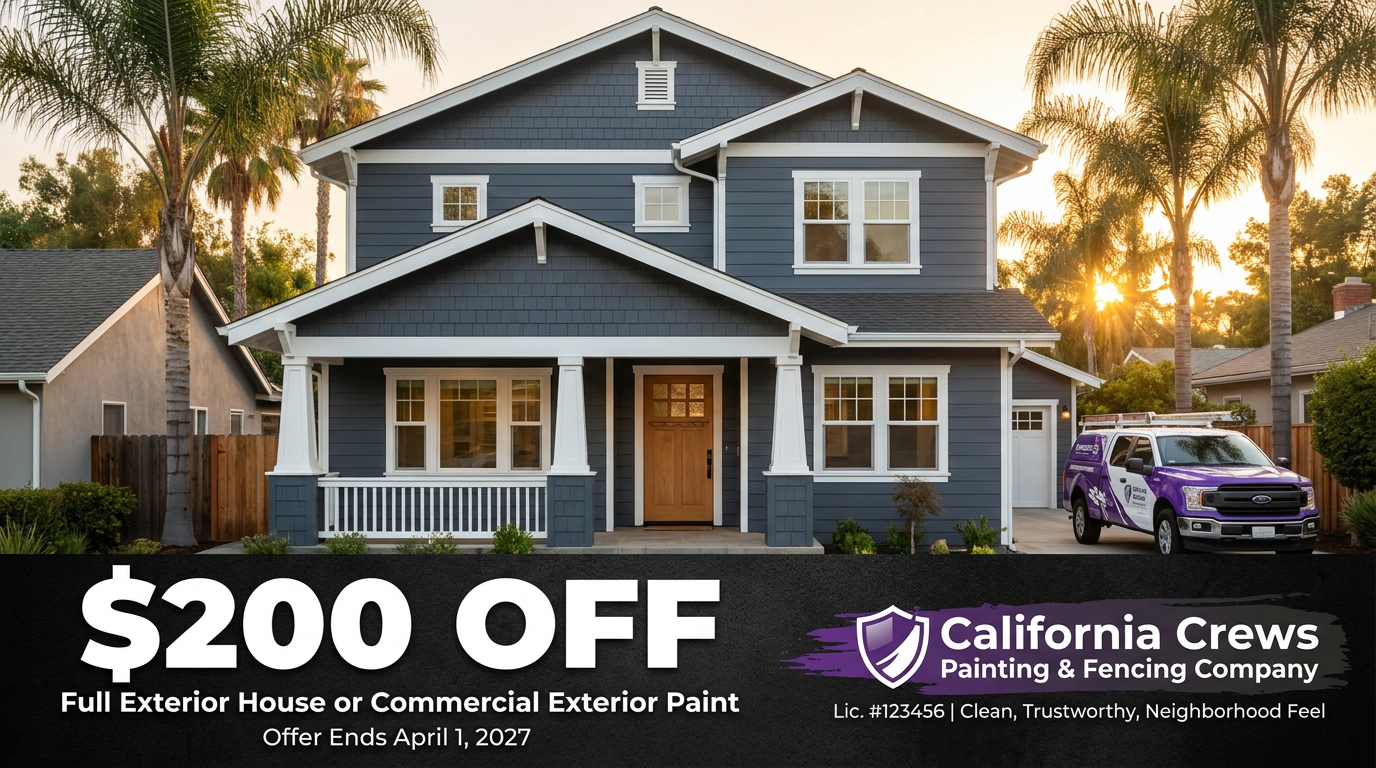 $200 off full exterior house or commercial paint - California Crews