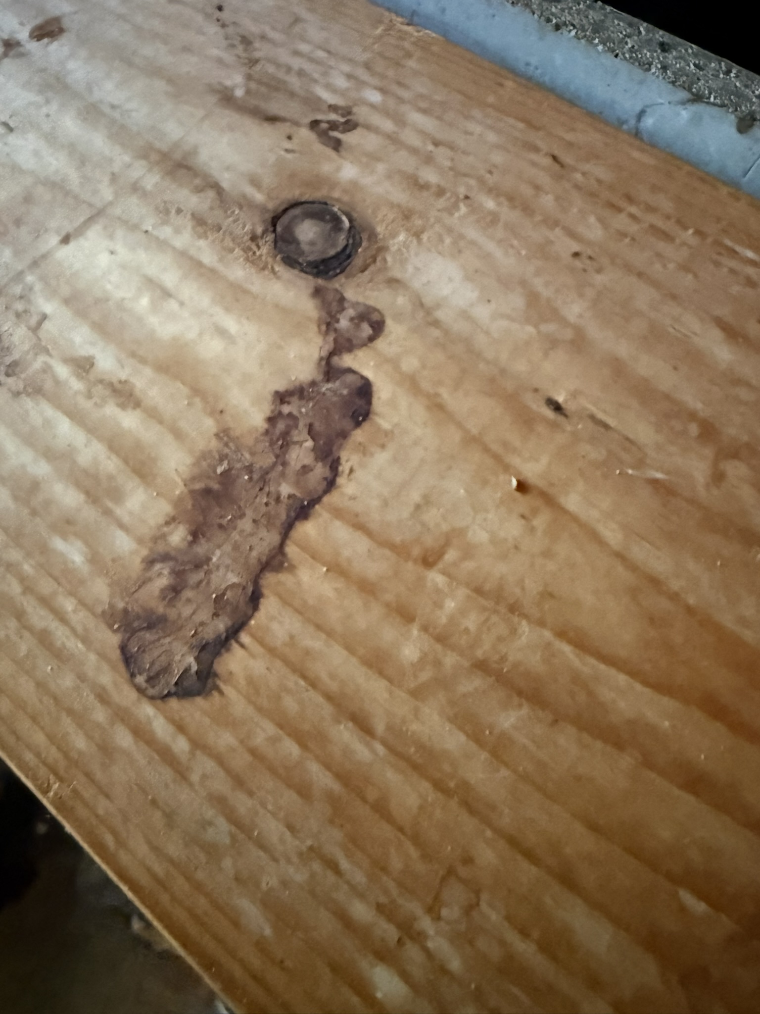 Staining on a wooden board