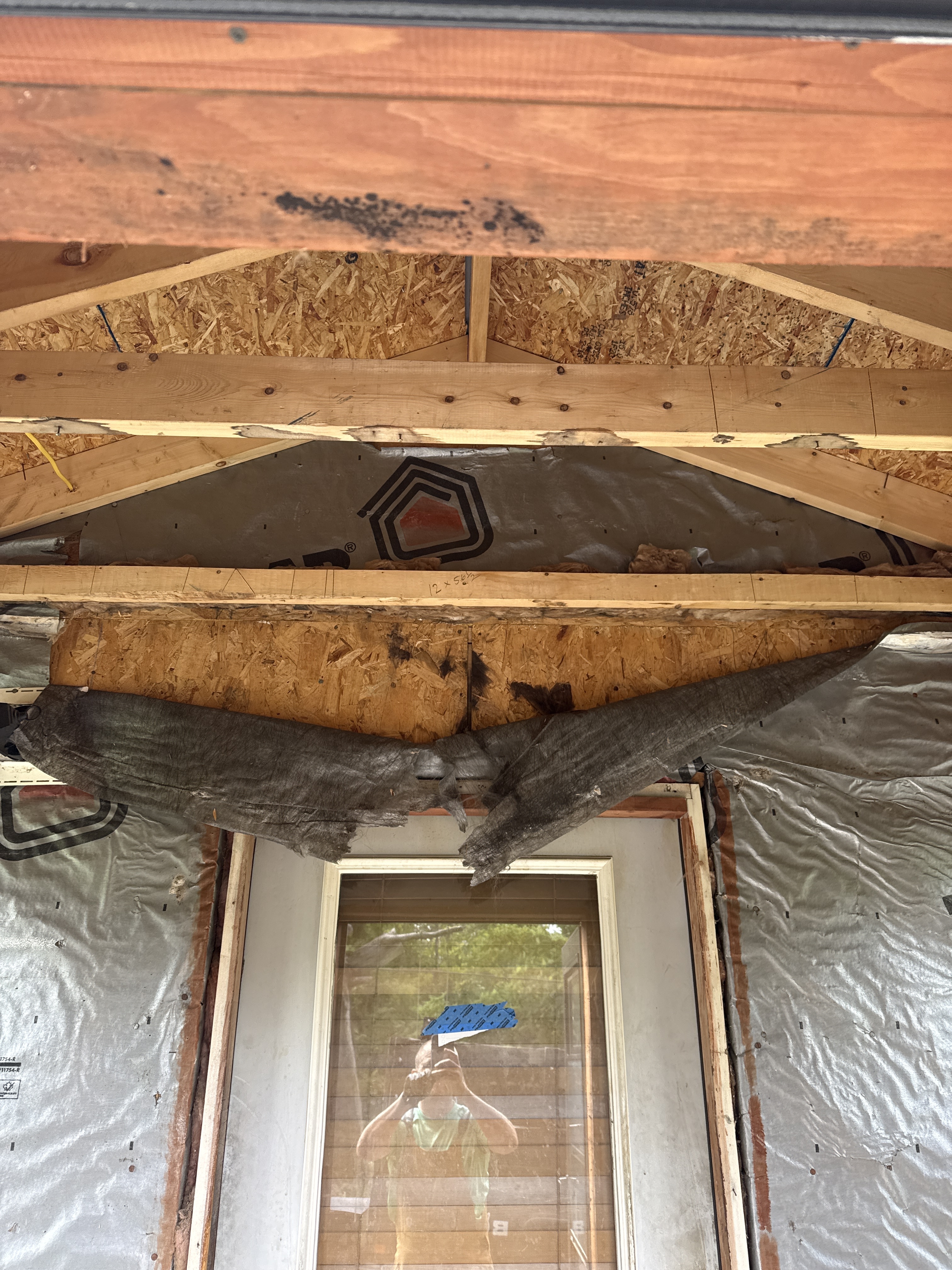 Post-remediation interior — clean exposed framing, removed materials, ready for reconstruction