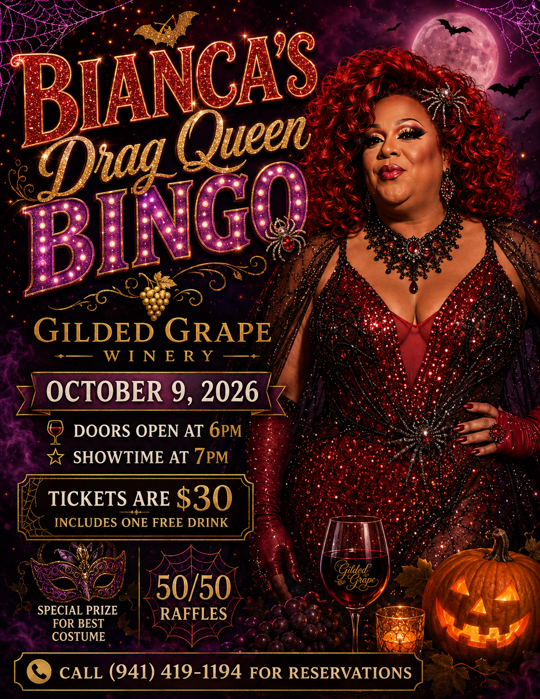 Halloween Drag Queen Bingo