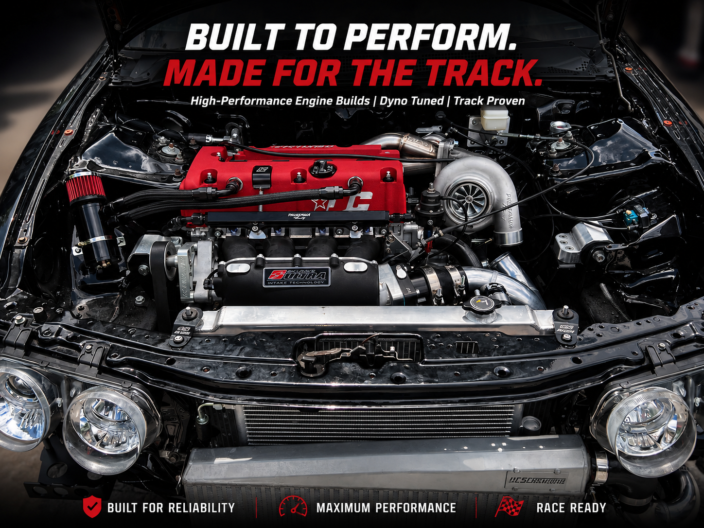 Built to Perform, Made for the Track — High-performance turbo engine build at J&J Imports