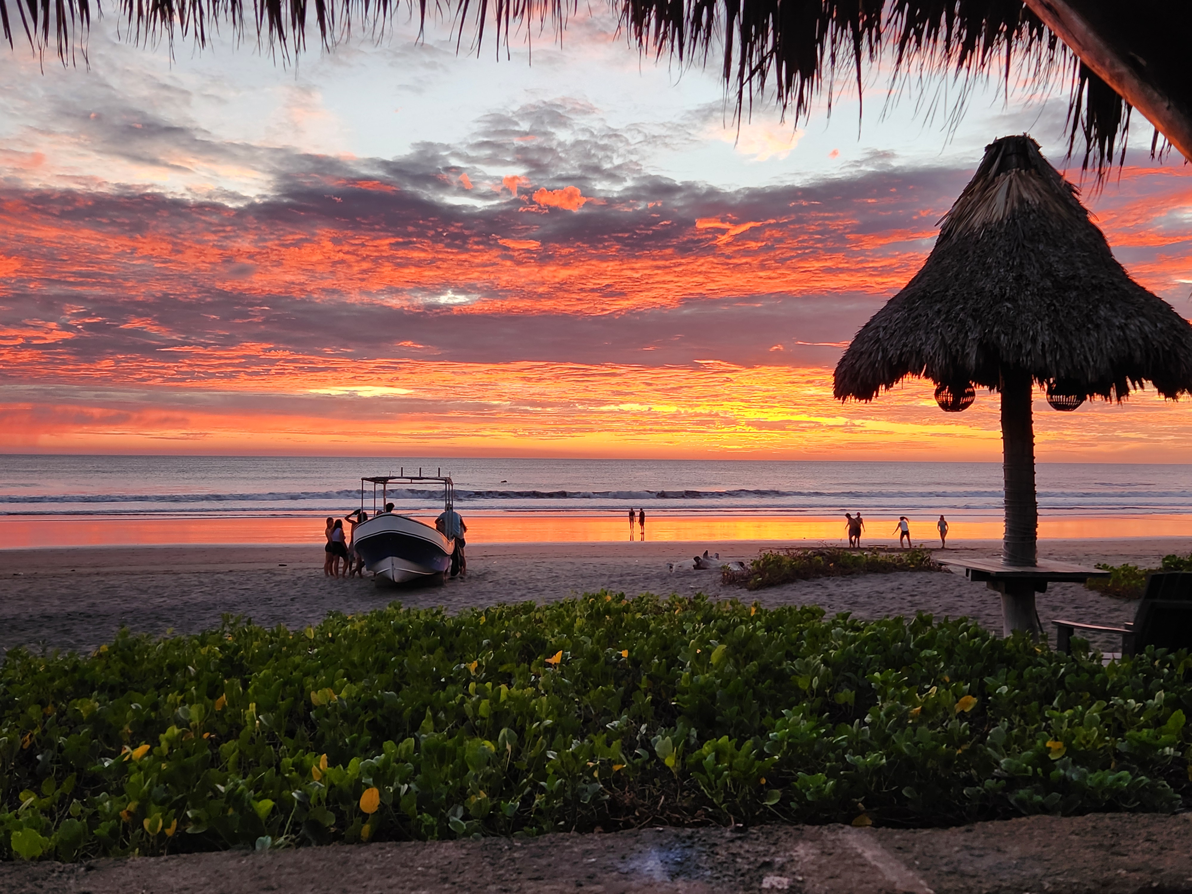 Plage d'El Tránsito au coucher du soleil