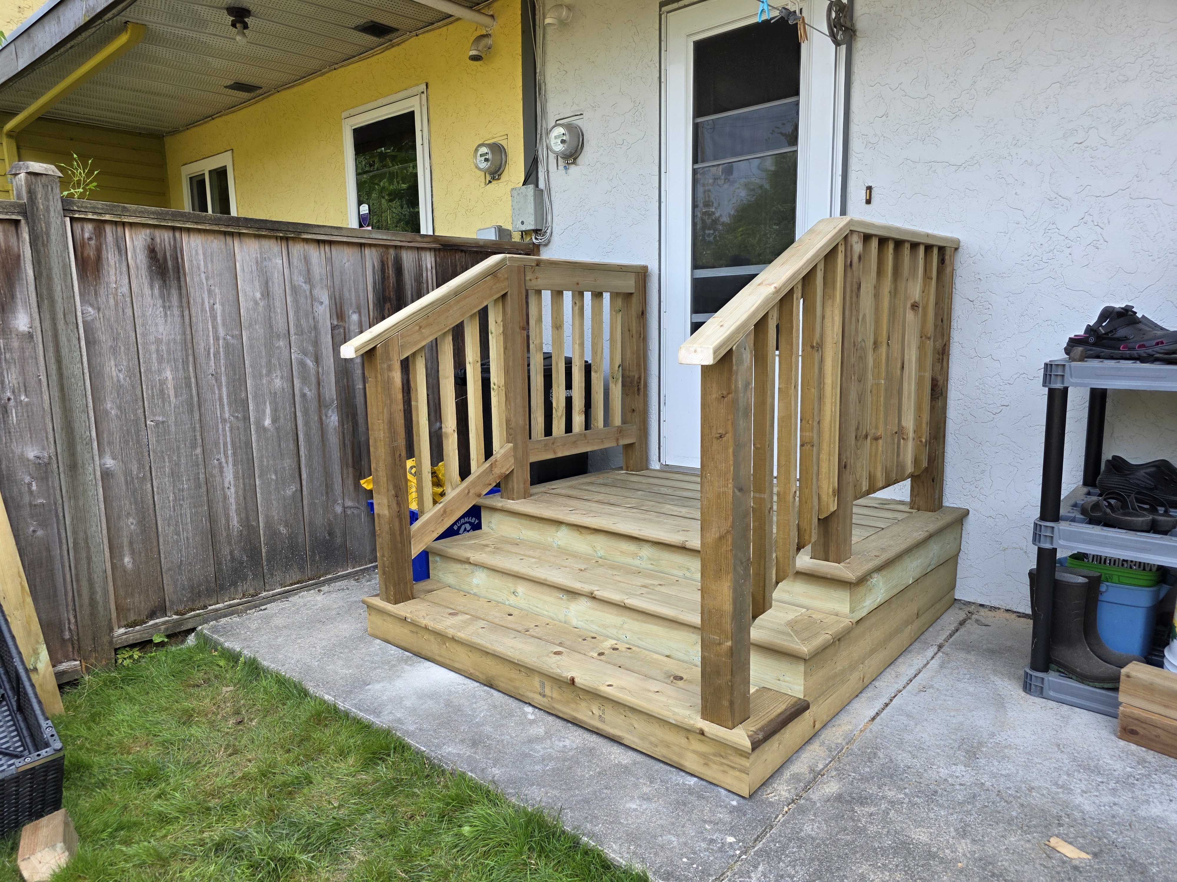 Paul's pressure-treated deck and stairs by Tarak Construction