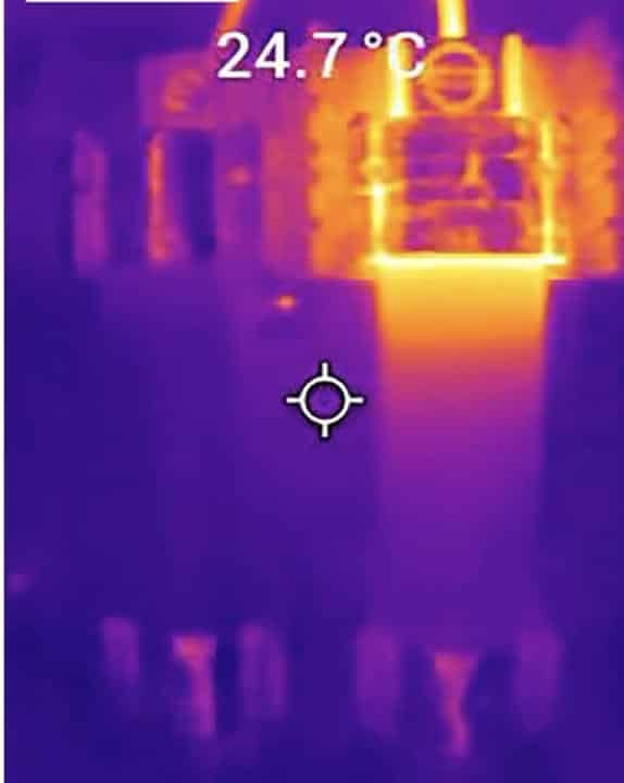 Thermal imaging of electrical panel detecting hotspots