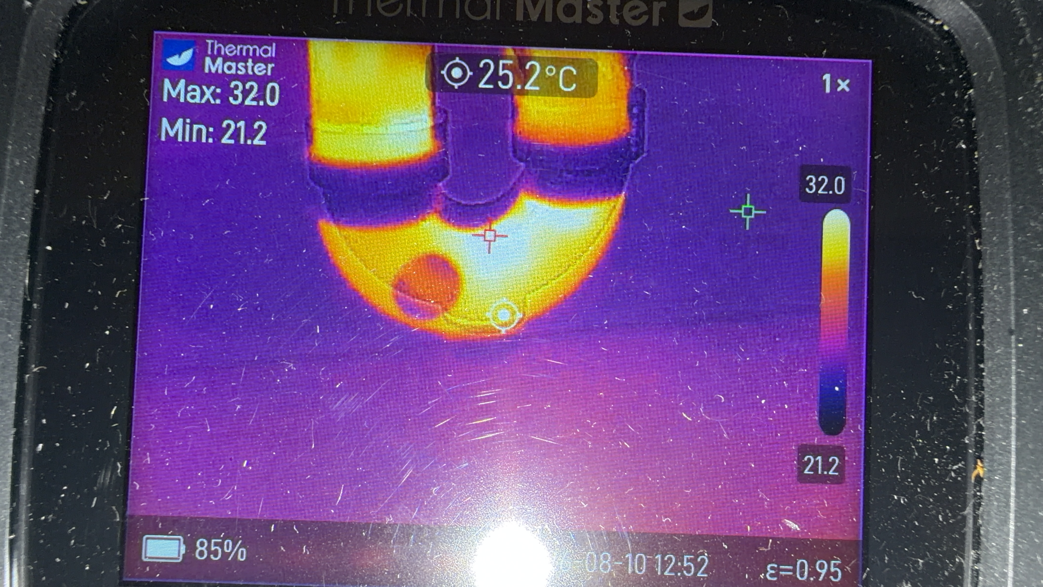 Thermal image showing drain line issue