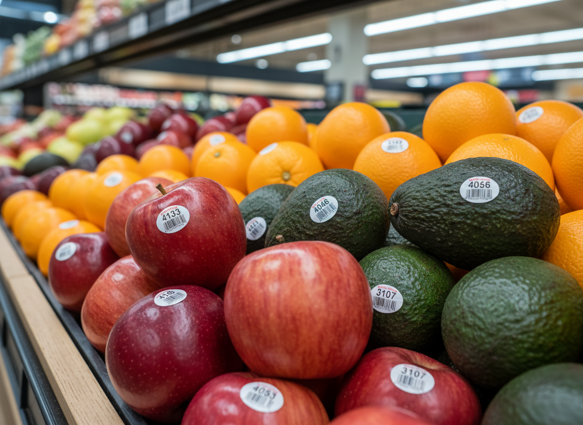 PLU Code Stickers on Fresh Produce - Custom PLU Labels by PLU Label Stickers, Florida PLU codes on fruit