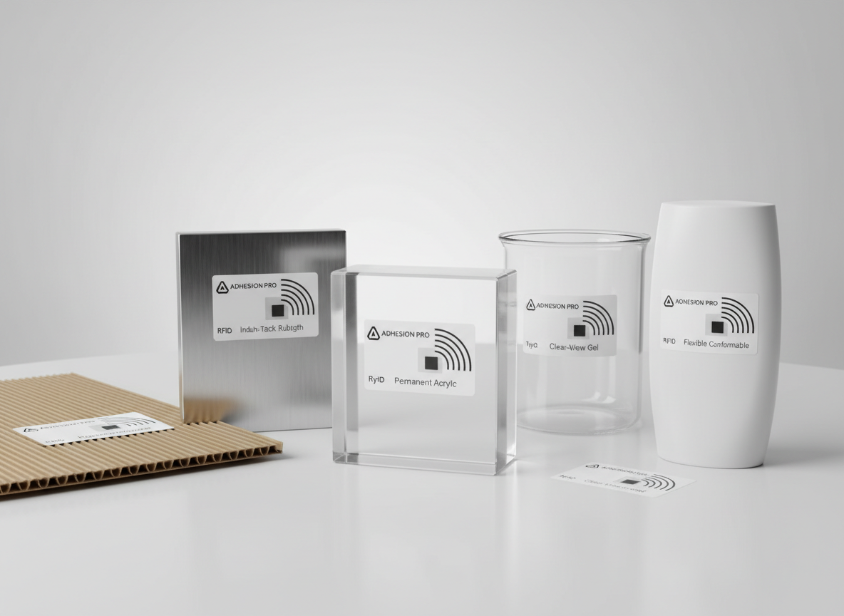 RFID label adhesives for different surfaces - permanent, removable, freezer-grade, and high-tack options