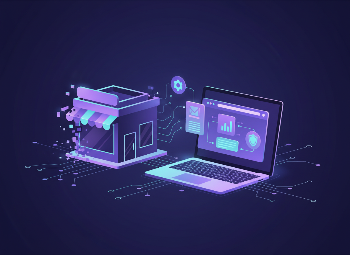 Custom web application development for small business concept