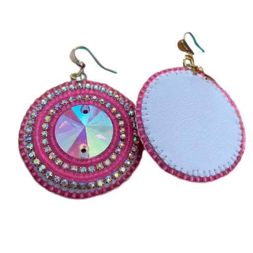 Pink Round Beadwork by Autumn Belmore