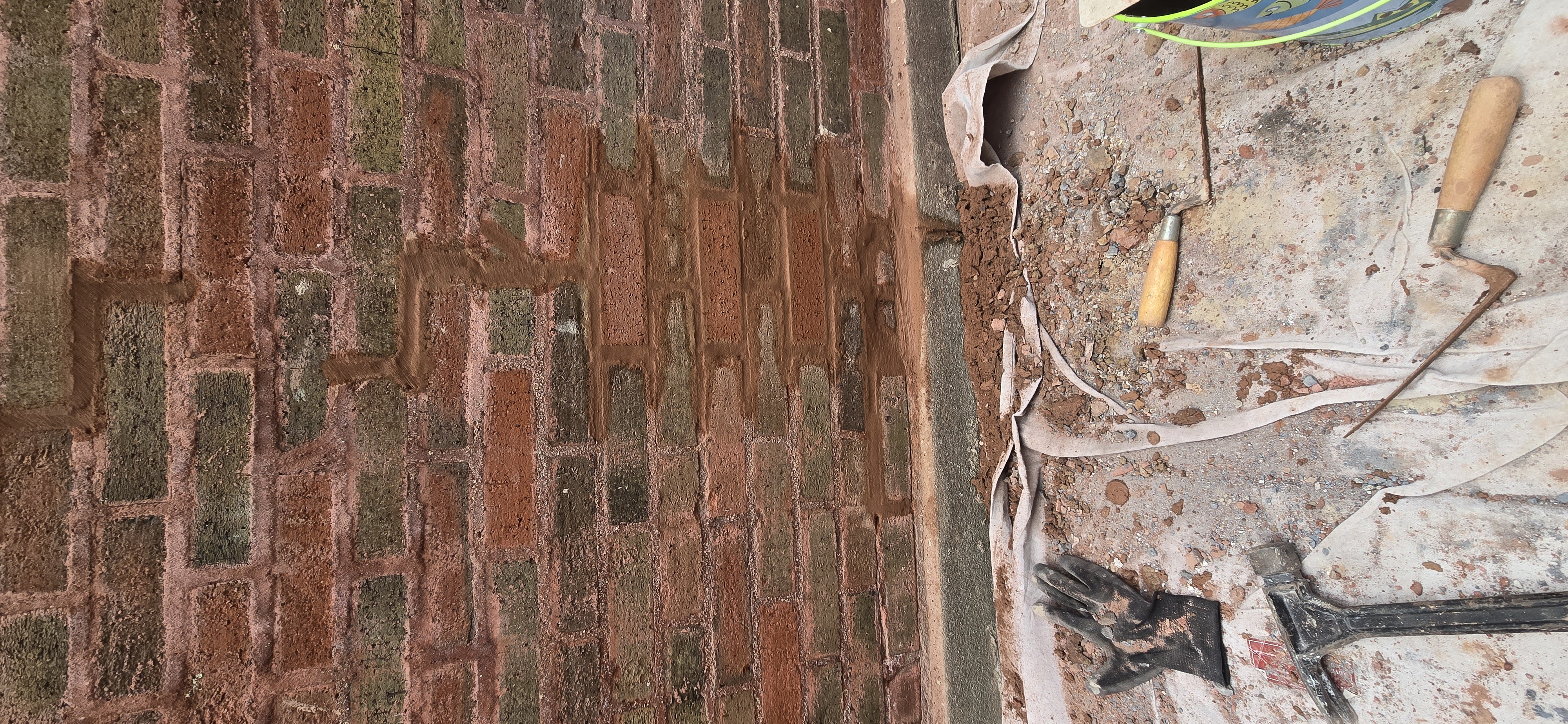 Before: Brick Stair Repair