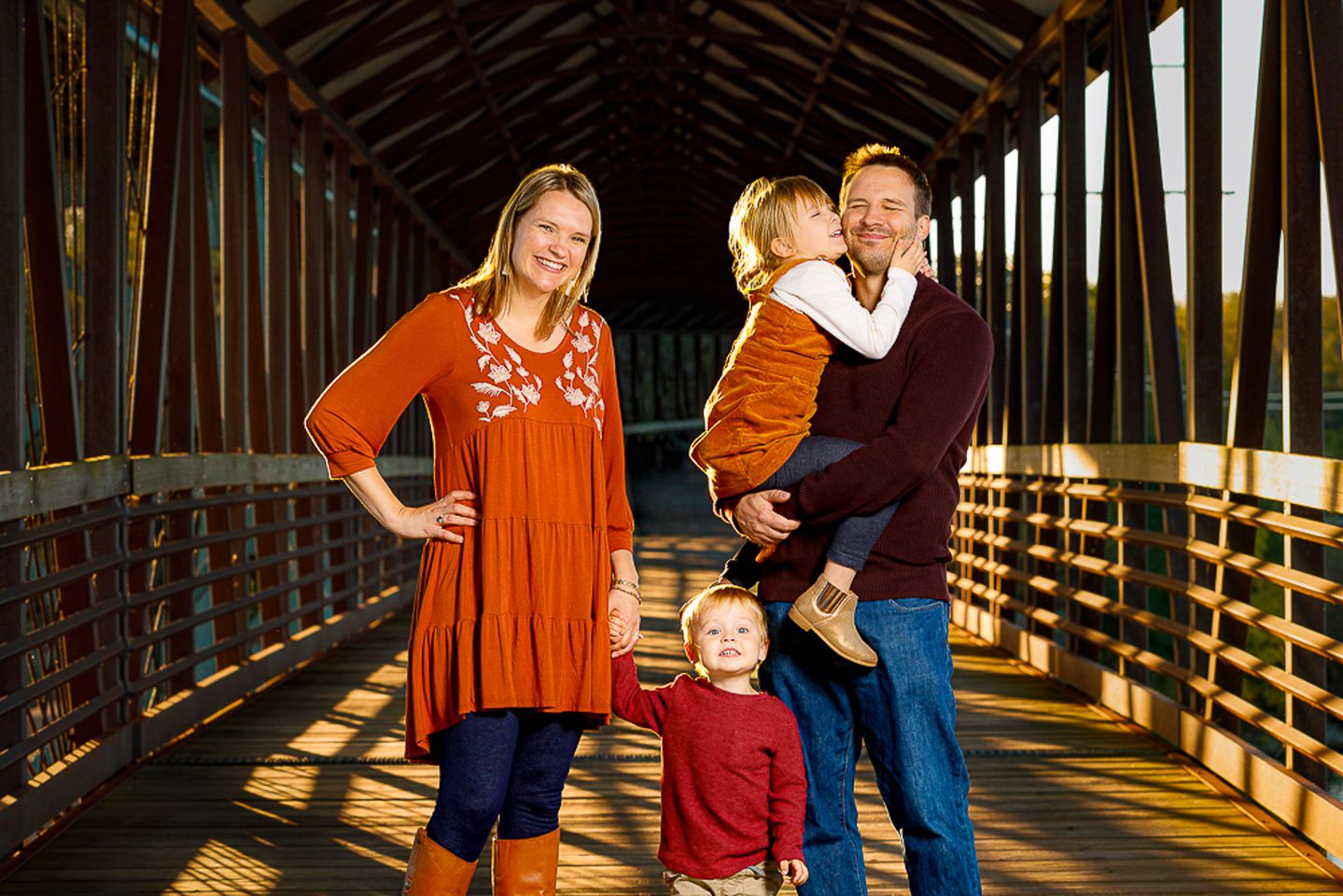 Family portrait outdoors