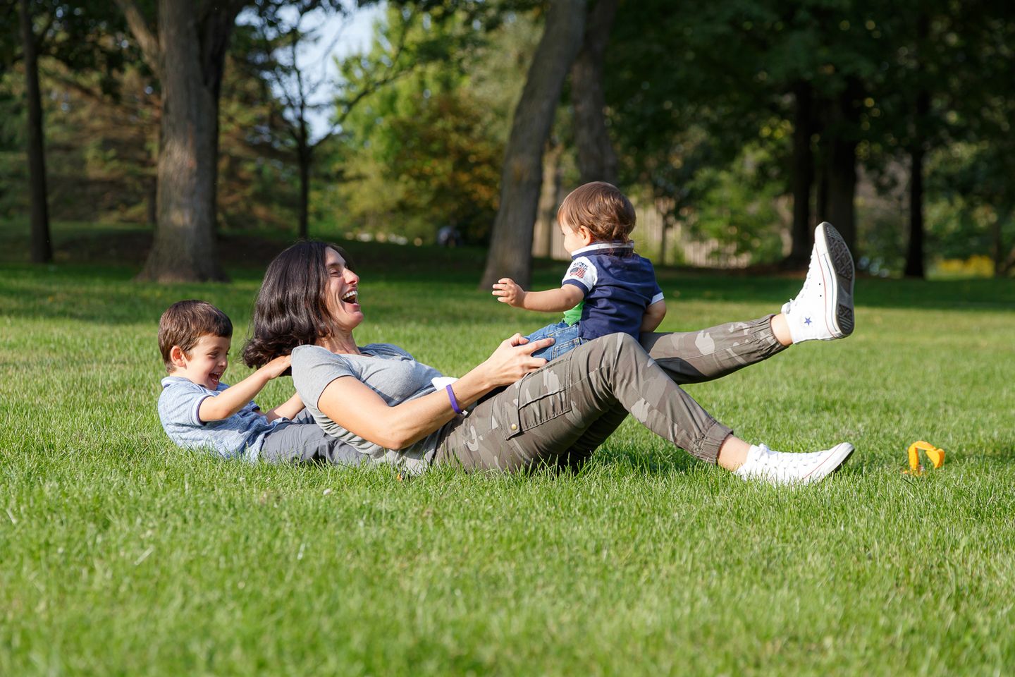 Family portrait outdoors
