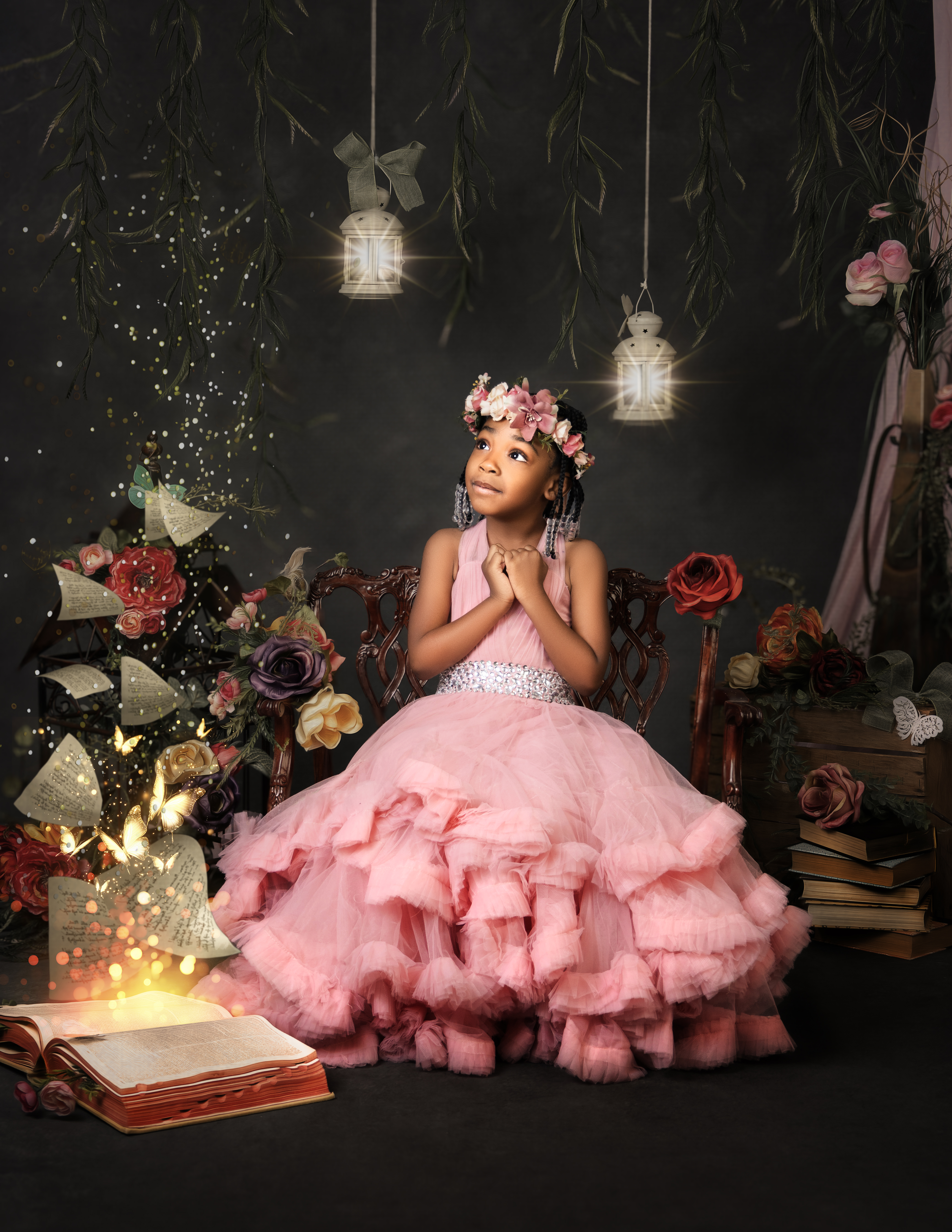 Enchanted fairy children portrait — IDTPhoto storybook session Chicagoland