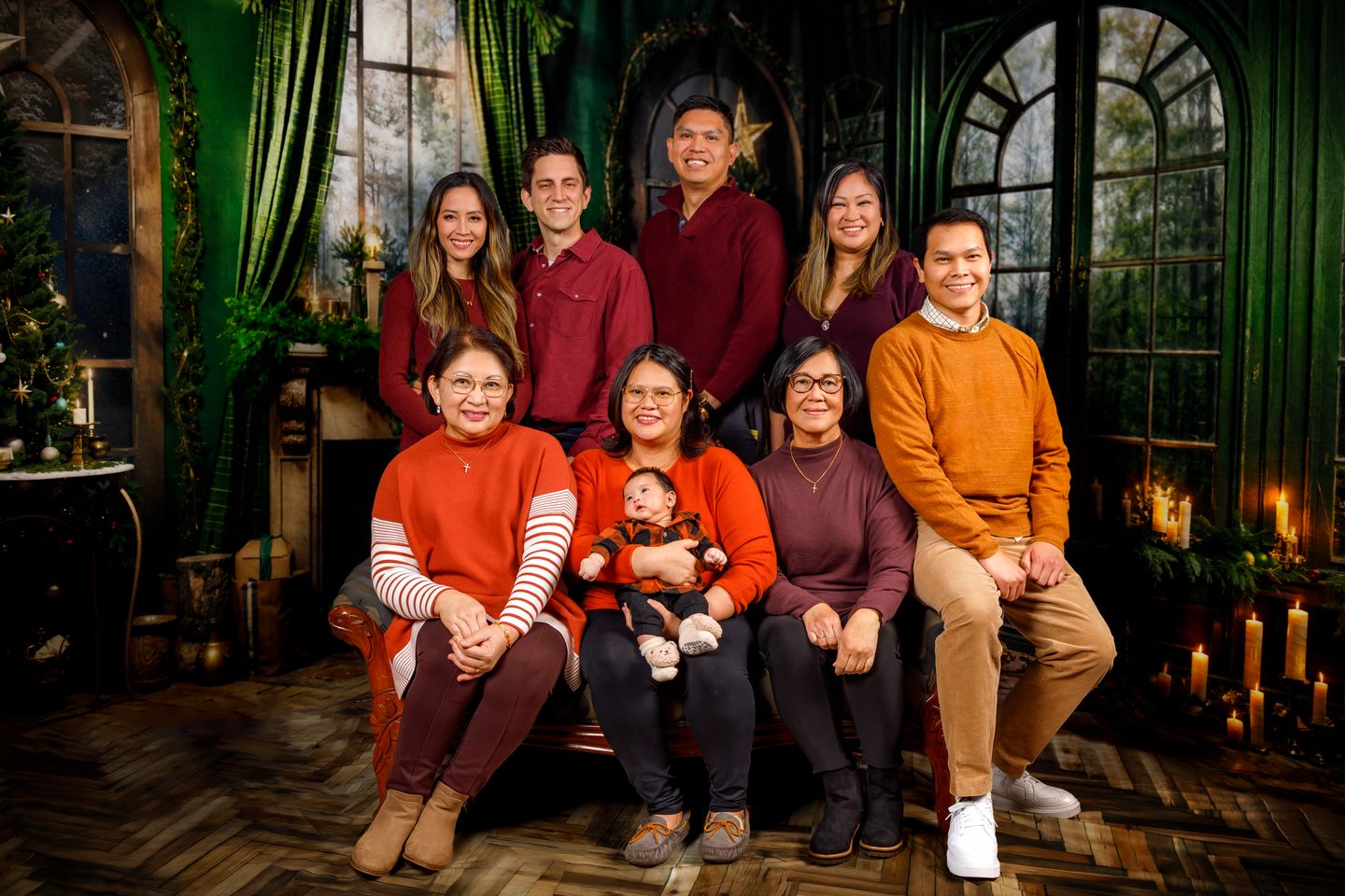 Family portrait outdoors
