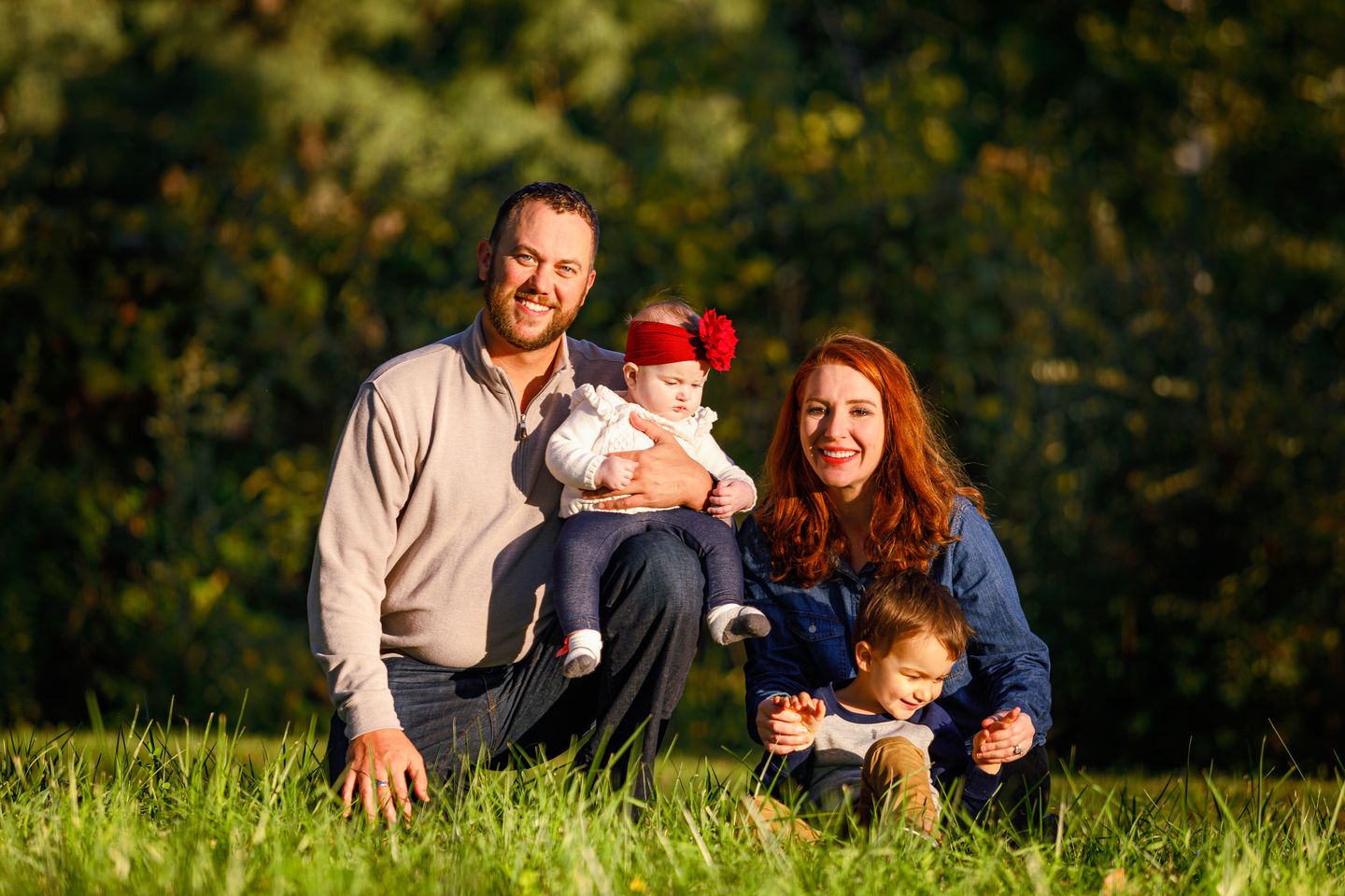 Family portrait outdoors