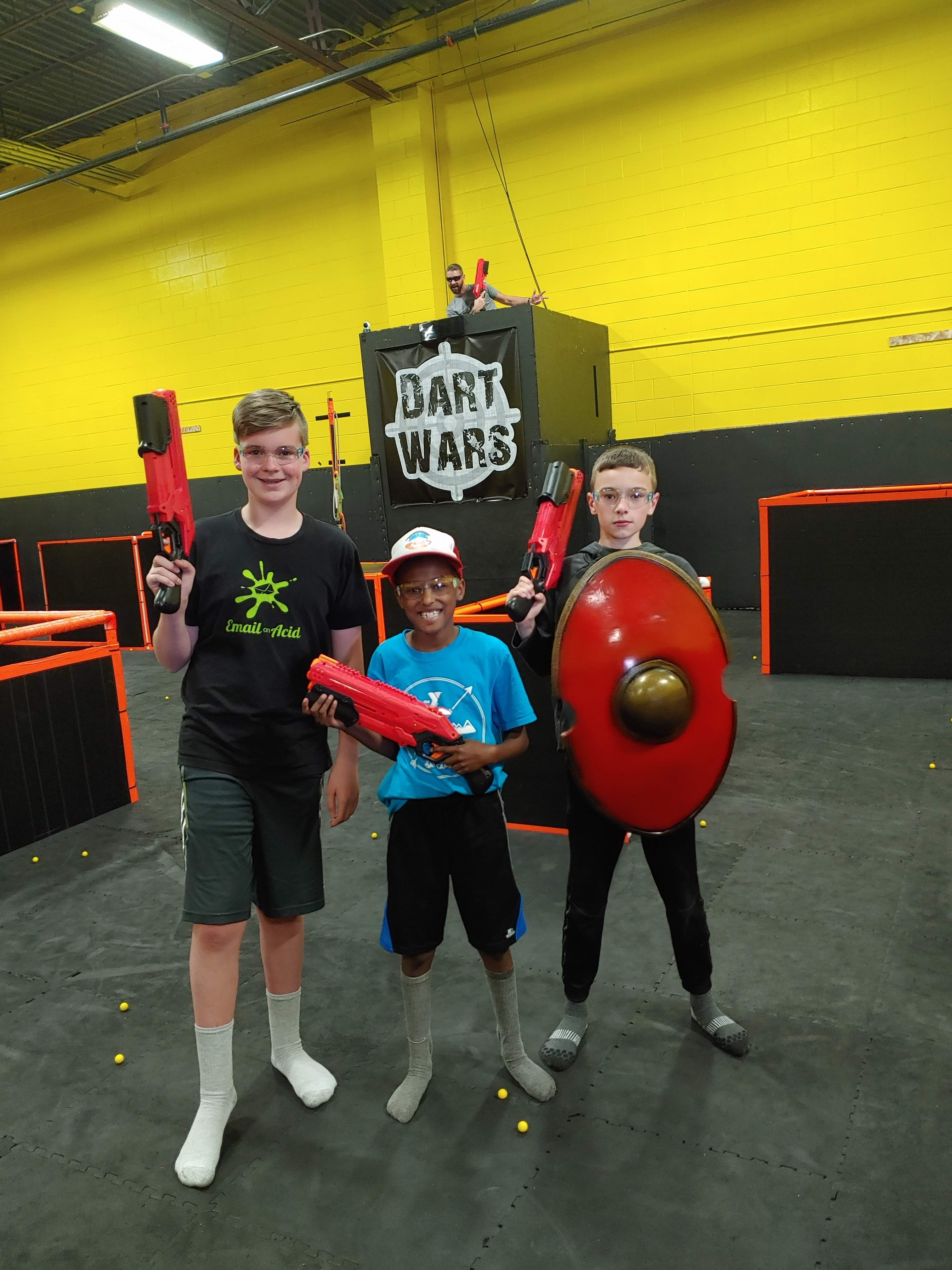 Kids ready for Nerf battle