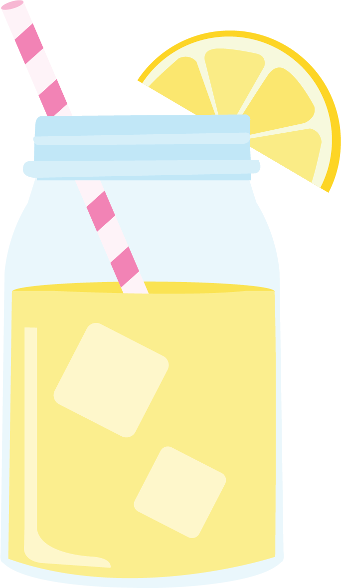 Pucker Up mobile lemonade cart with colorful drink display