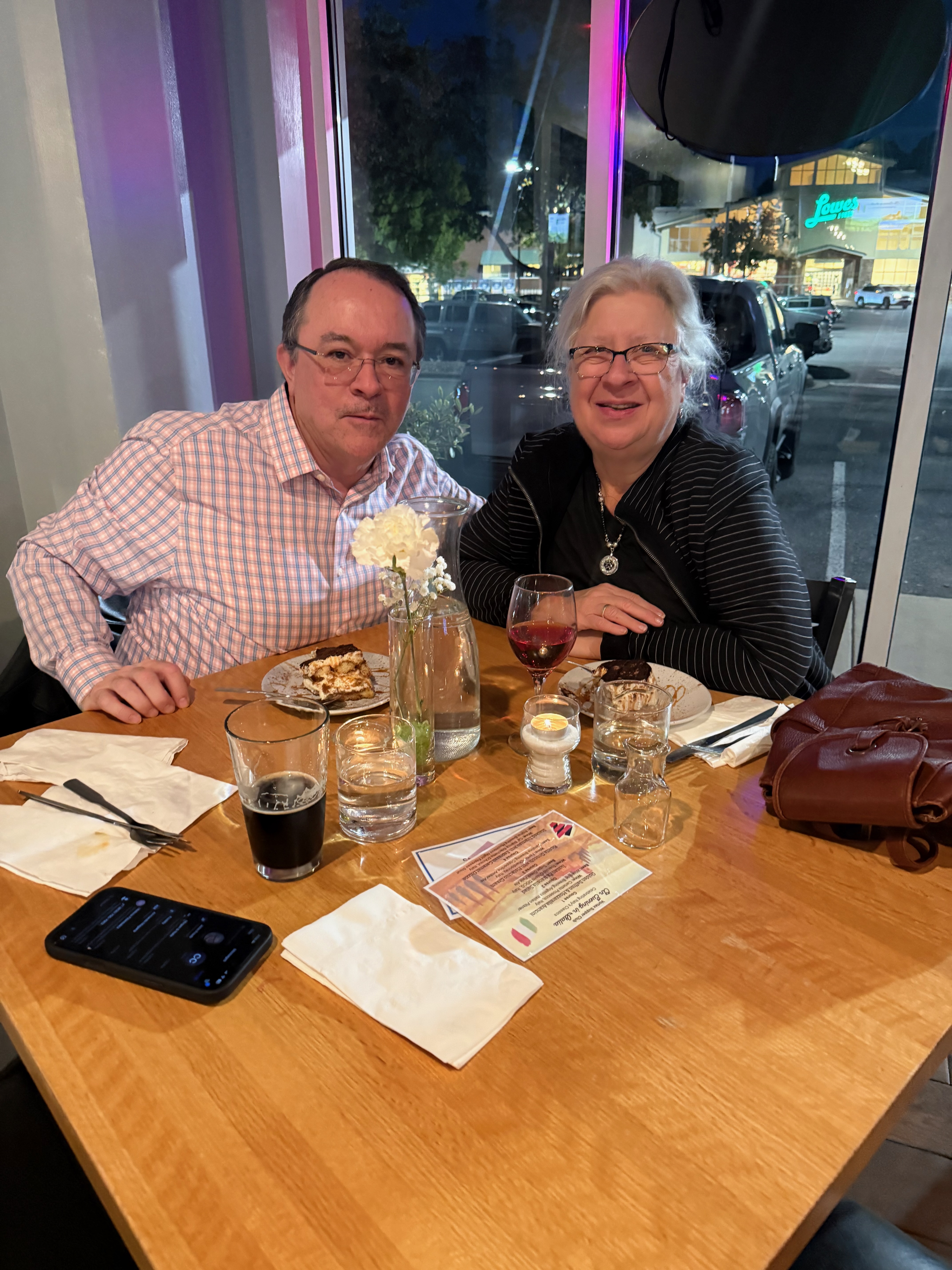Couple enjoying multi-course Vortex Supper Club dinner