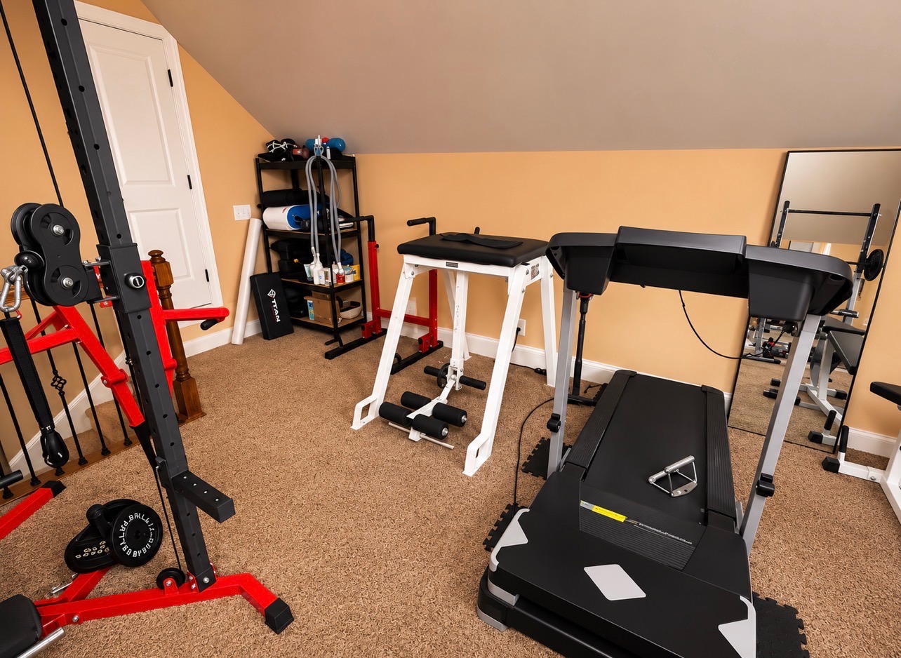 Home gym training setup