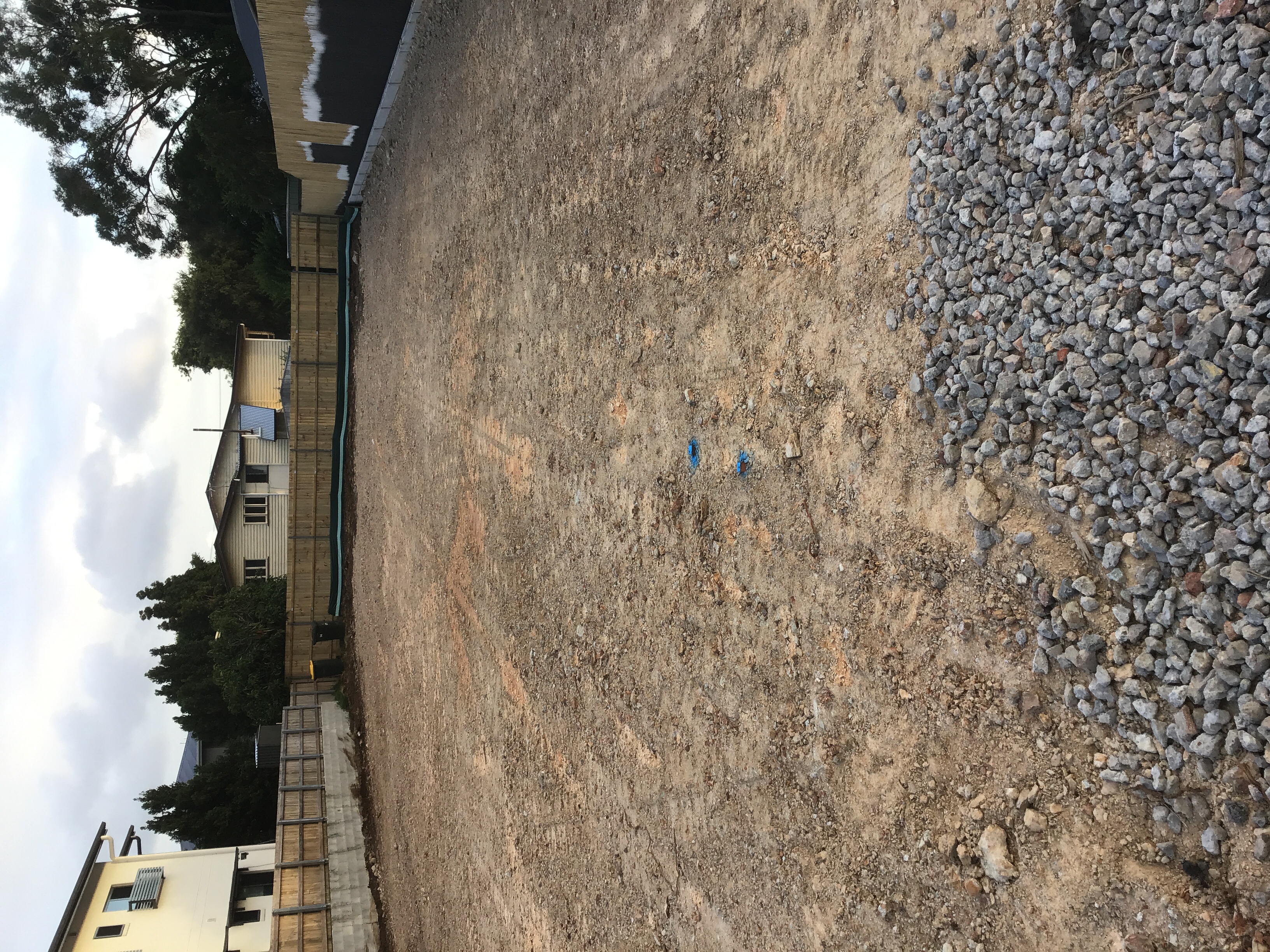 Completed building pad preparation on a residential site in Brisbane