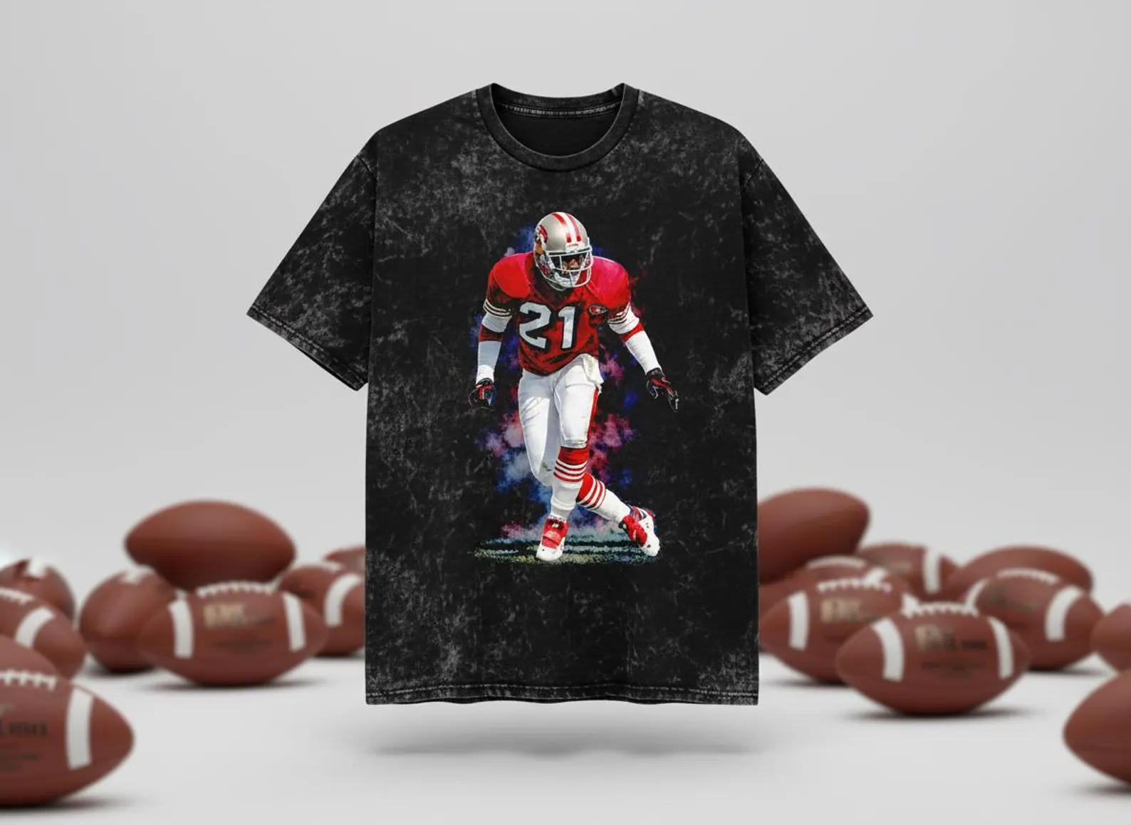 Deion Sanders #21 49ers Throwback Vintage Tee