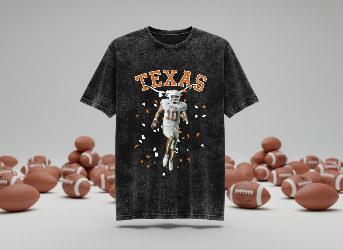 Vince Young #10 Texas Longhorns Throwback Vintage Tee