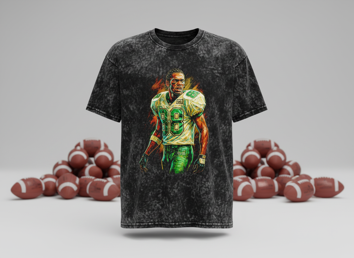 Randy Moss #88 Marshall Green Alternate Throwback Vintage Tee