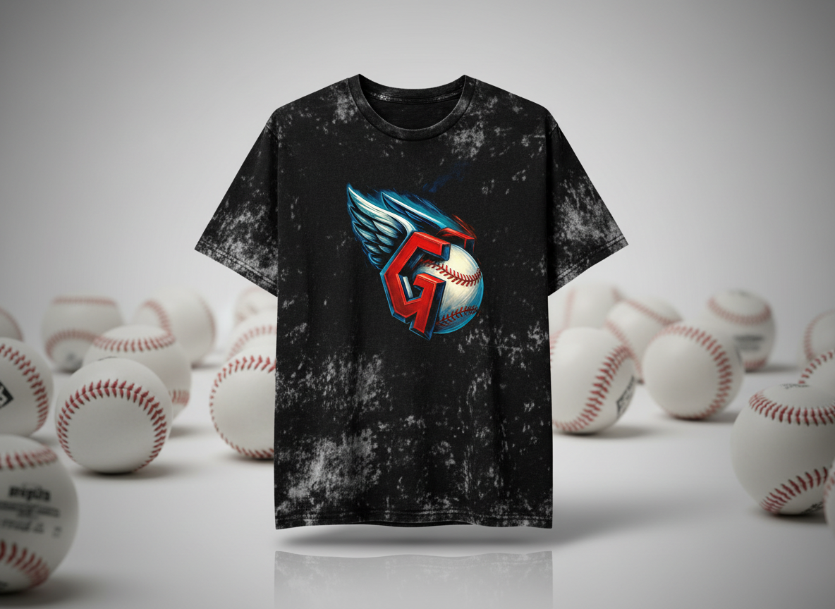 Cleveland Guardians Logo Stonewash Throwback Vintage Tee