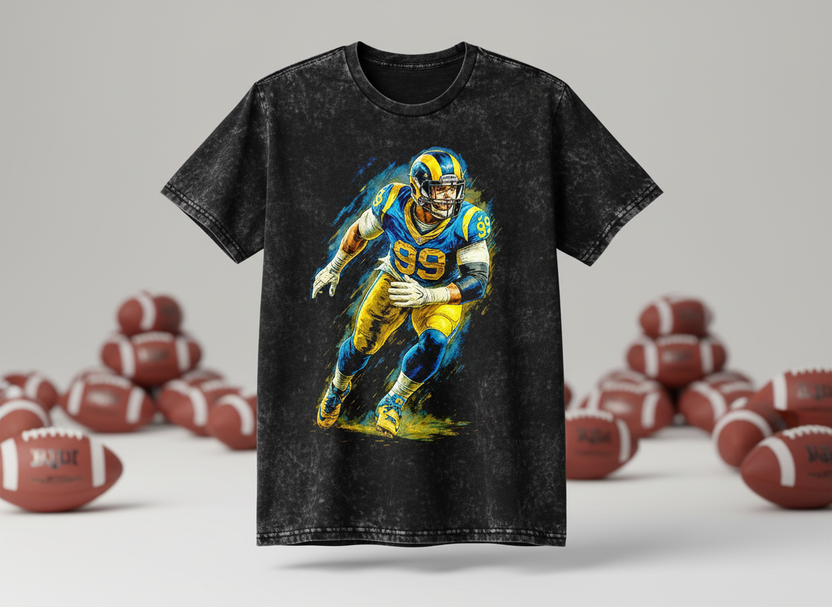 Aaron Donald #99 Rams Rush Throwback Vintage Tee