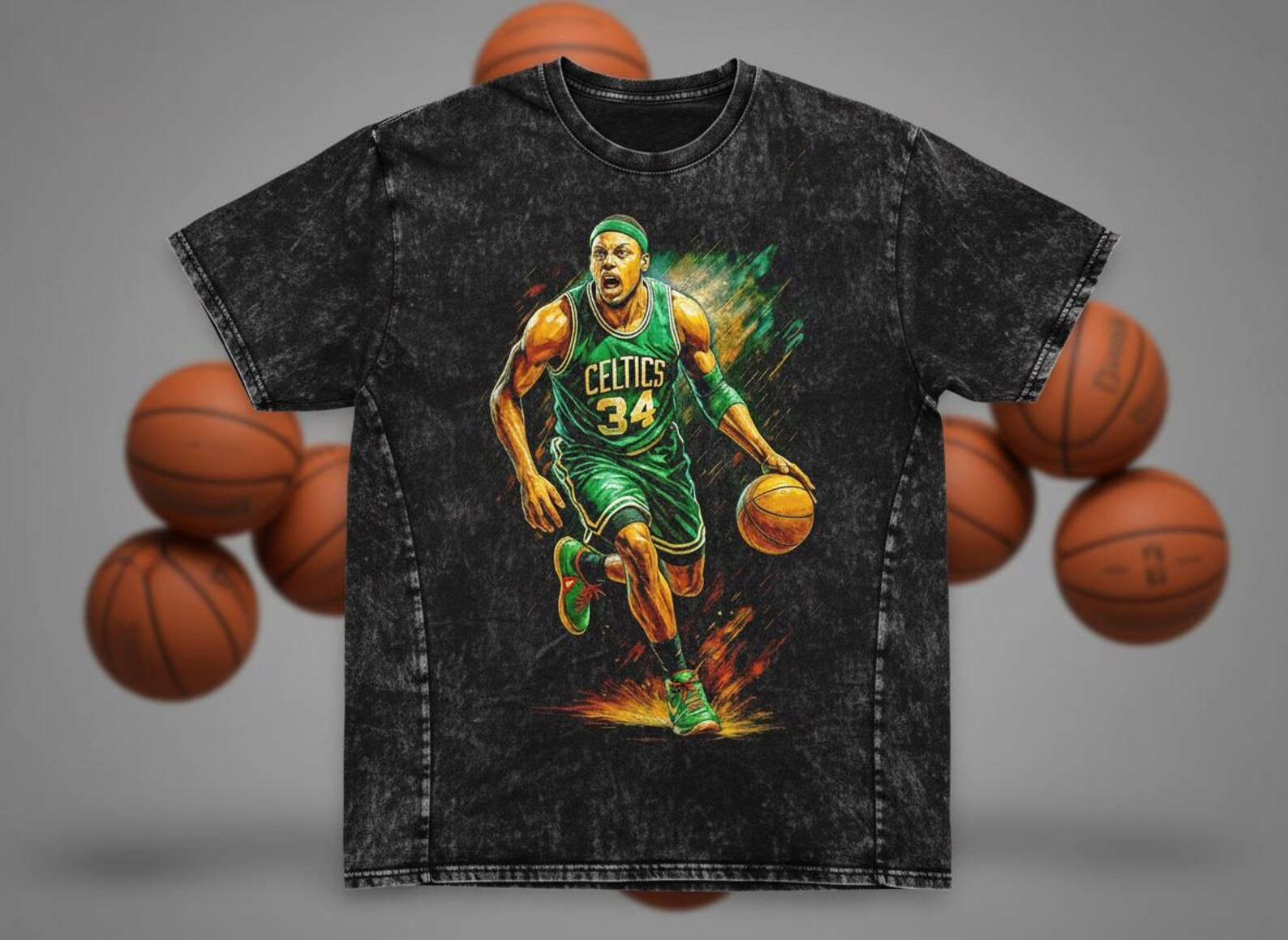 Paul Pierce #34 Celtics Crossover Throwback Vintage Tee