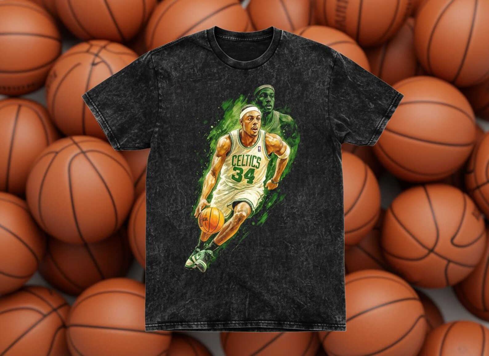 Paul Pierce #34 Celtics Drive Throwback Vintage Tee