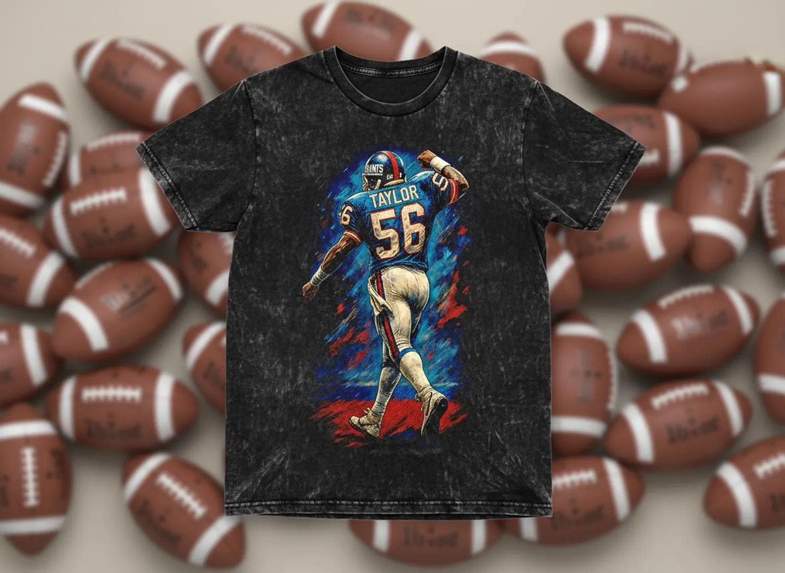 LT Lawrence Taylor #56 Giants Throwback Vintage Tee