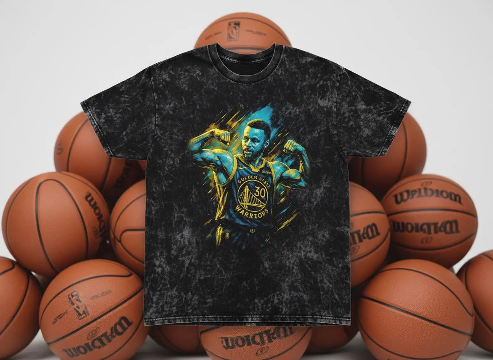 Curry #30 Warriors Flex Throwback Vintage Tee