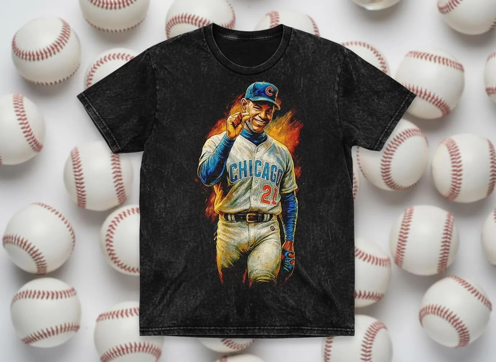 Sammy Sosa #21 Cubs Throwback Vintage Tee