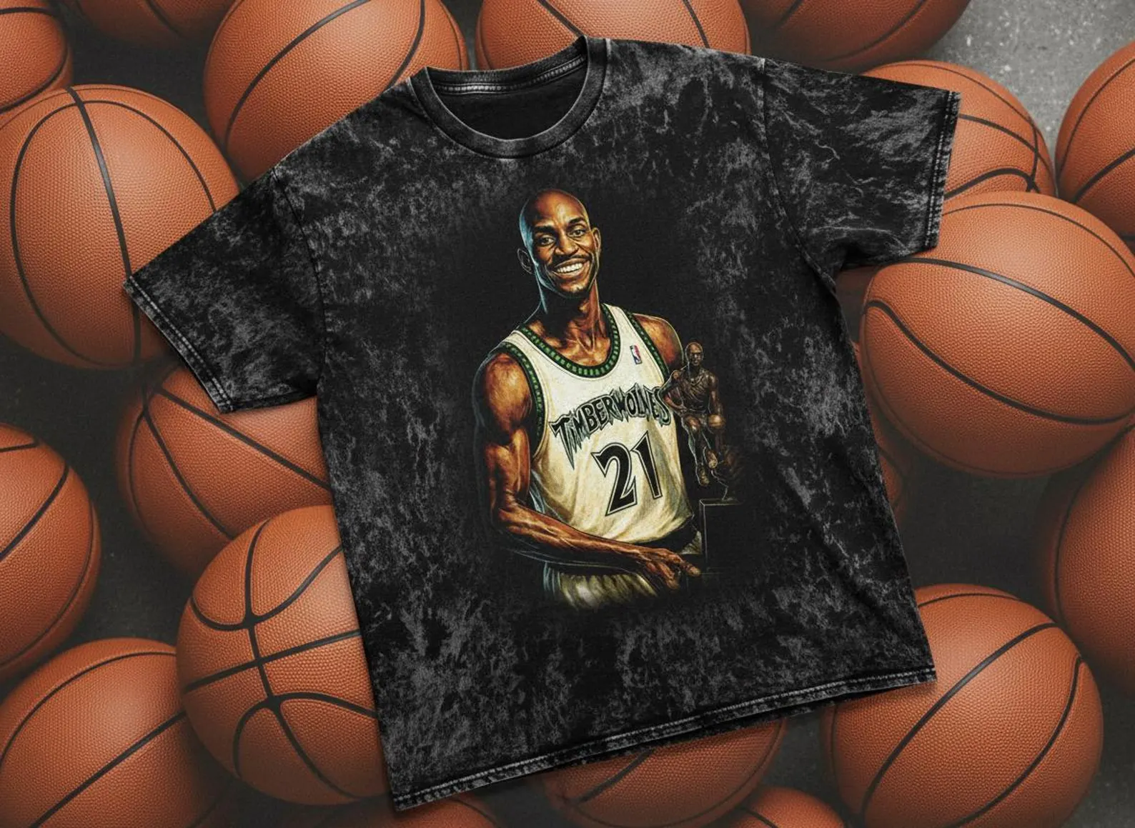 KG #21 Timberwolves MVP Throwback Vintage Tee