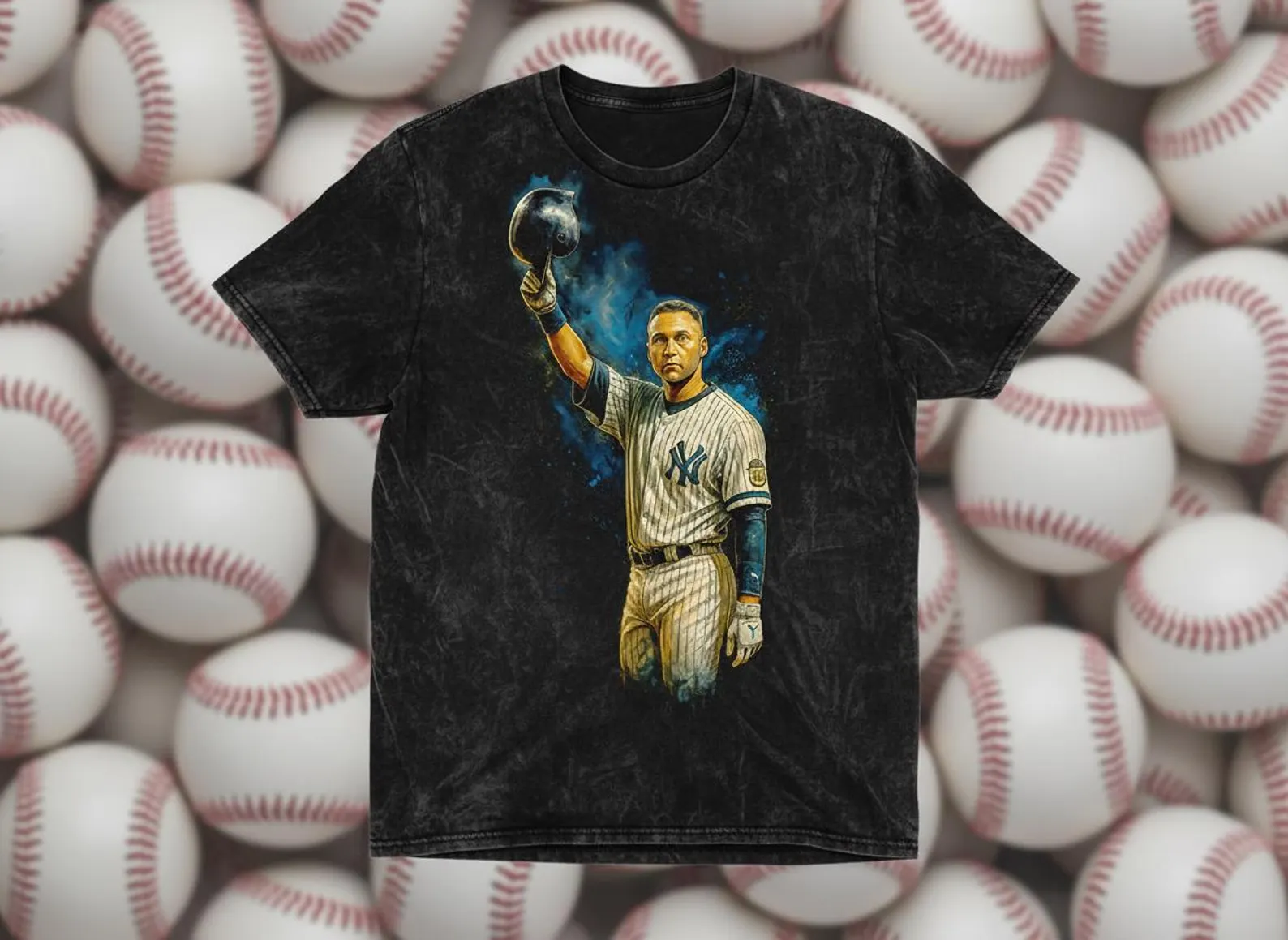 Derek Jeter #2 Yankees Farewell Throwback Vintage Tee